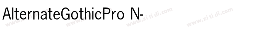 AlternateGothicPro N字体转换